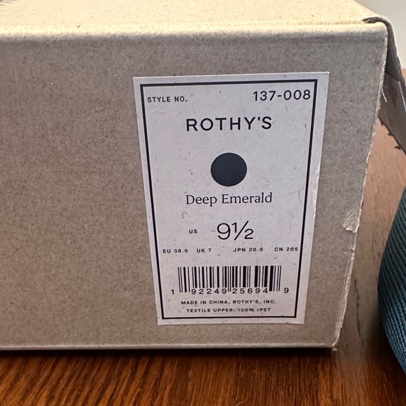 NEW Rothy's Deep Emerald Almond Demi Flat Mule - Picture 2 of 7